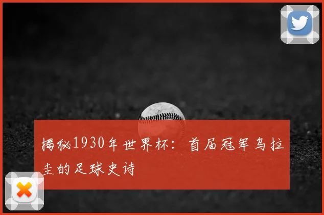 揭秘1930年世界杯:首届冠军乌拉圭的足球史诗